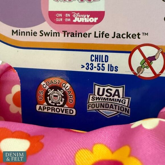 SwimWays Disney Minnie Mouse Swim Trainer Life Jacket Kids 33-55 lbs NEW - Picture 14 of 16